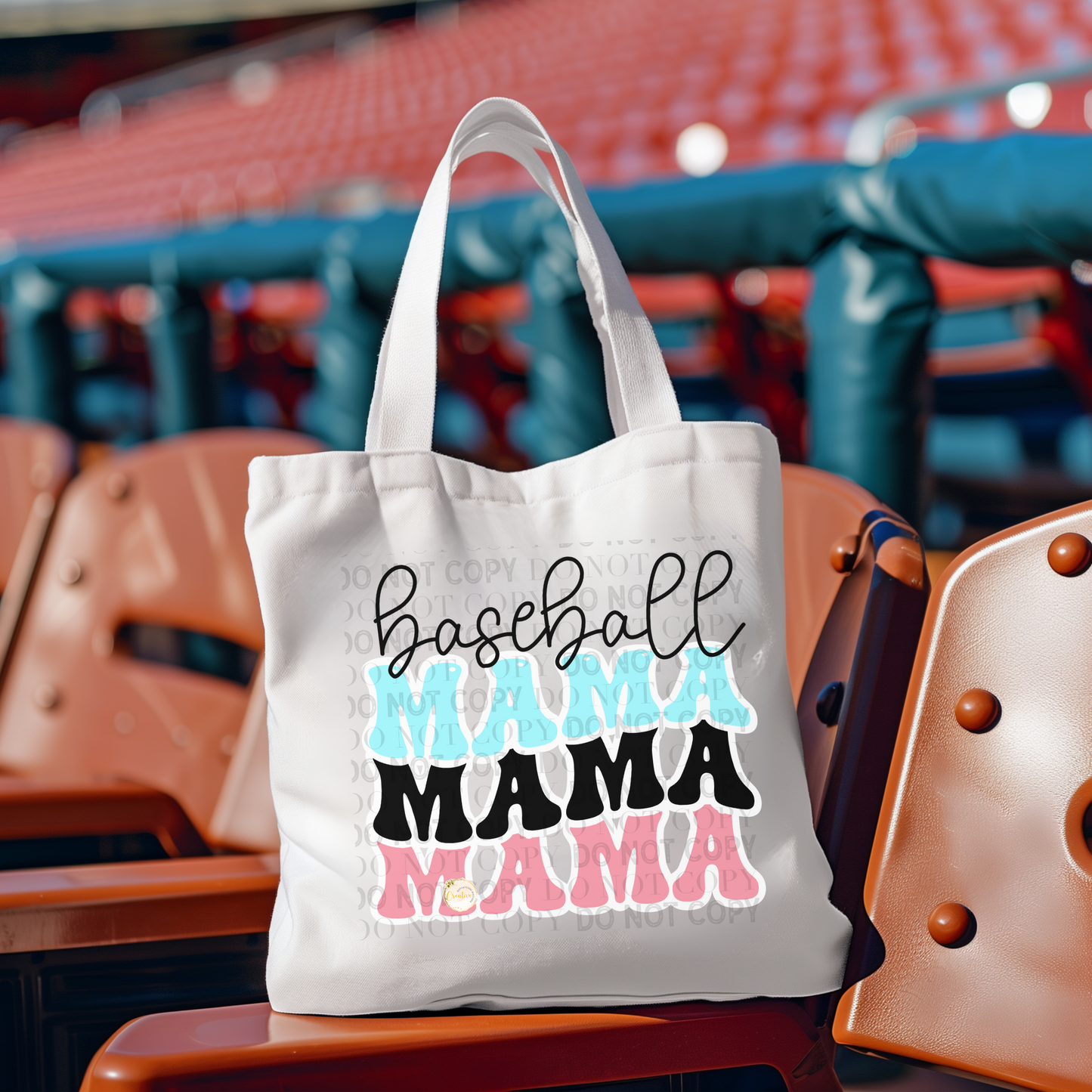 Baseball stacked mama bag
