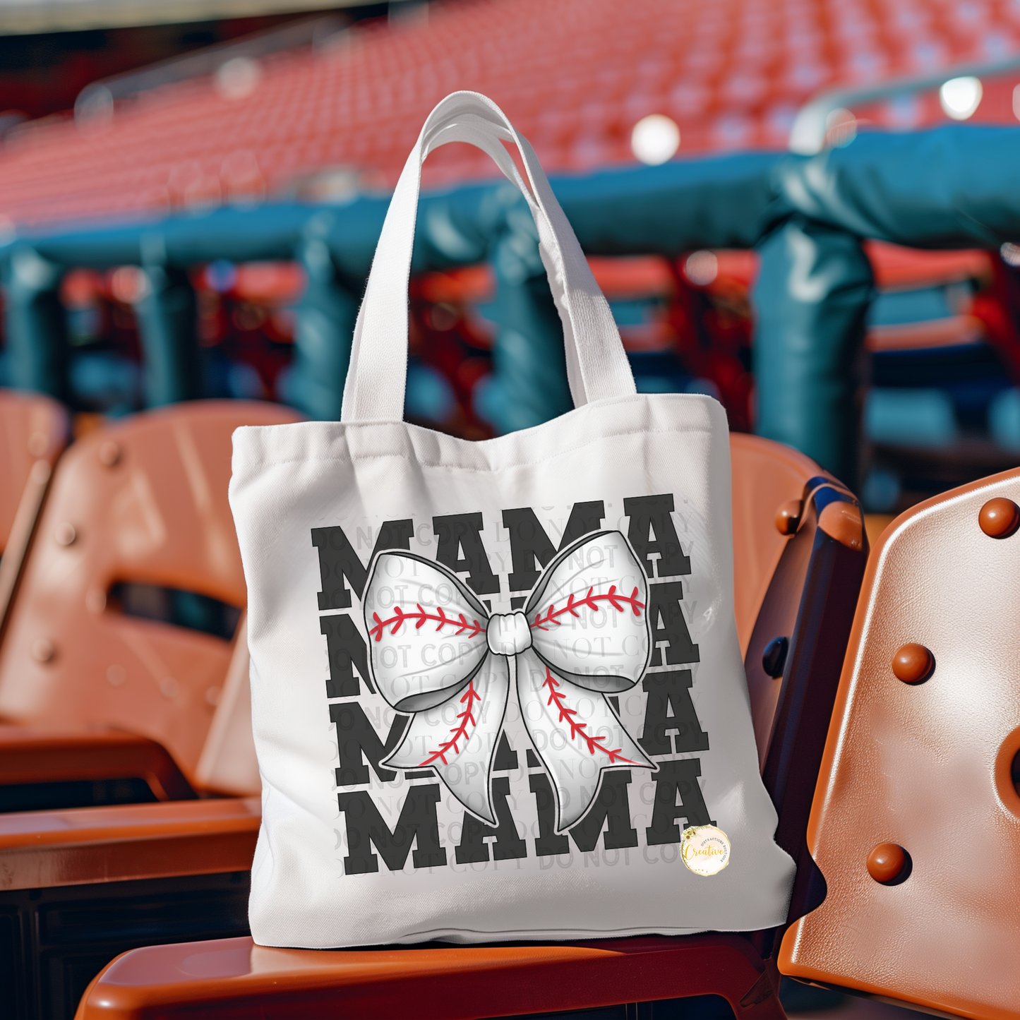 Baseball mama bow bag