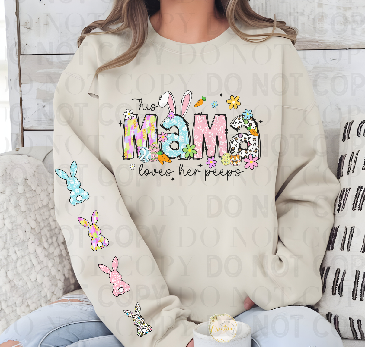 This mama loves her peeps (with bunnys)