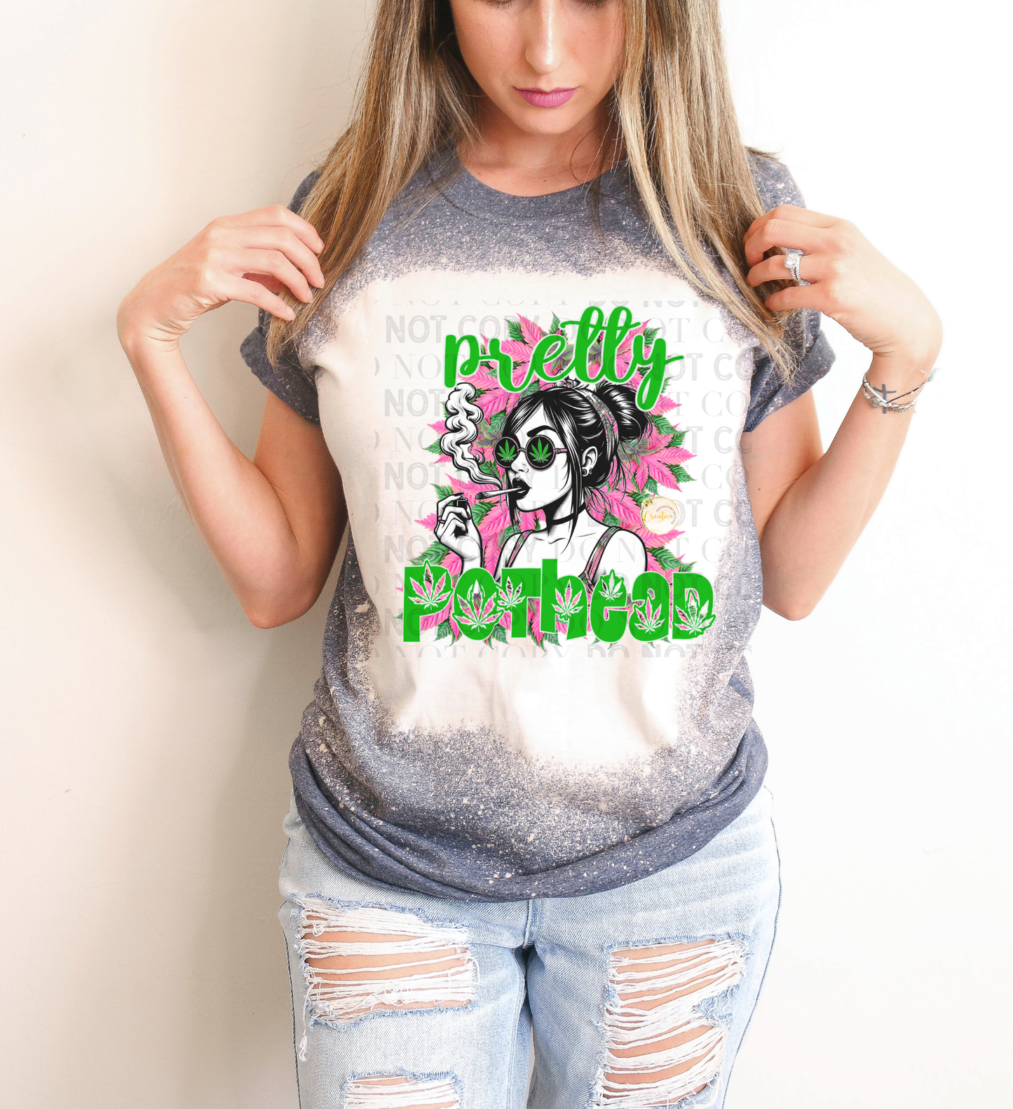 Pretty pothead with sunglasses