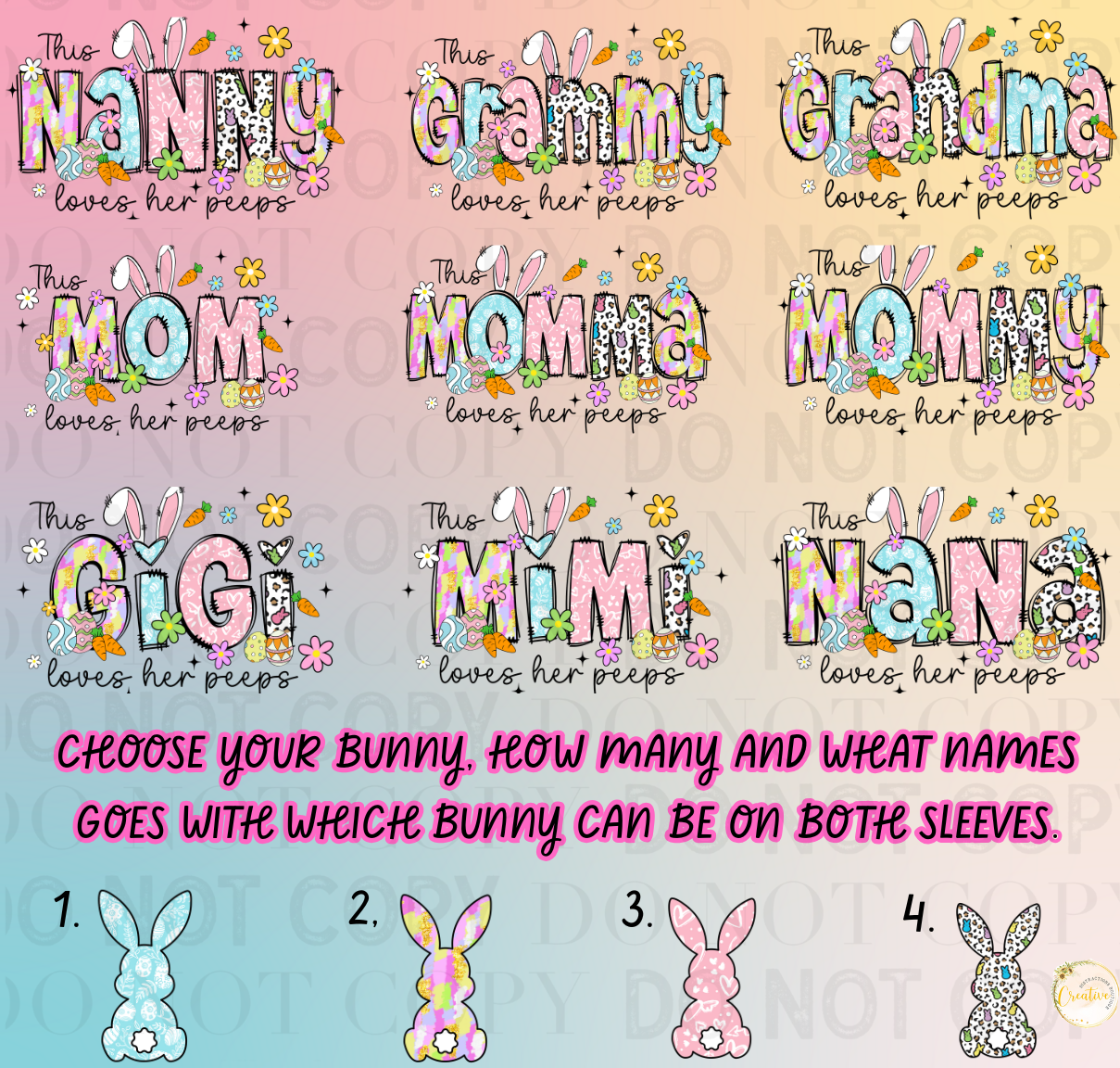This mama loves her peeps (with bunnys)