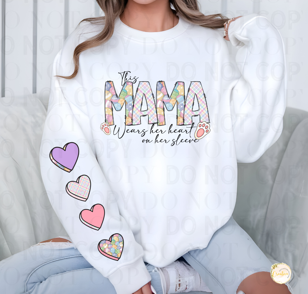 This mama wears her heart on her sleeve