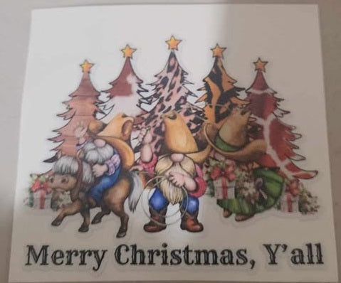 Merry Christmas ya'll decal
