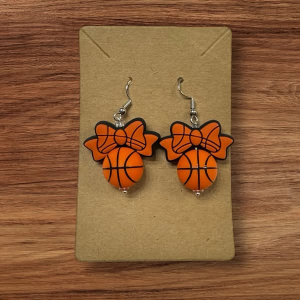 Basketball earrings