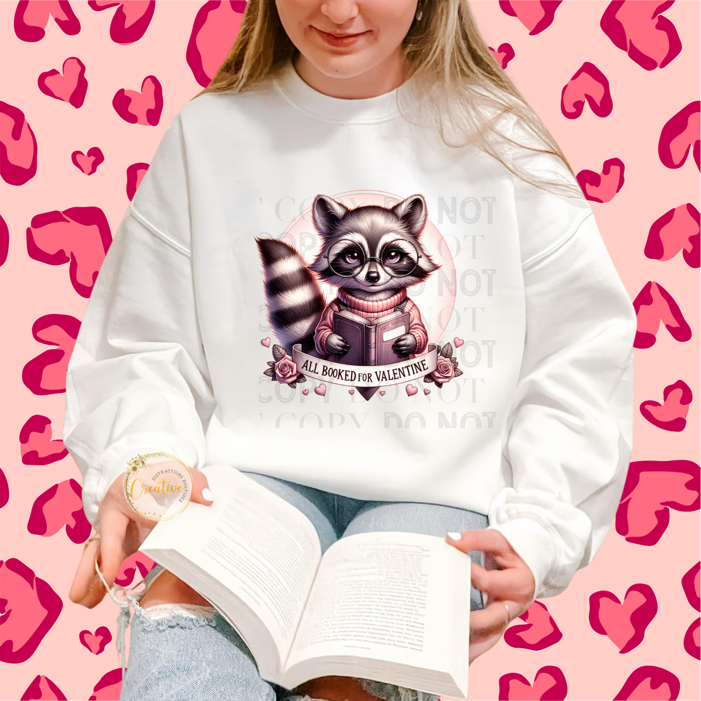 All booked for valentine racoon