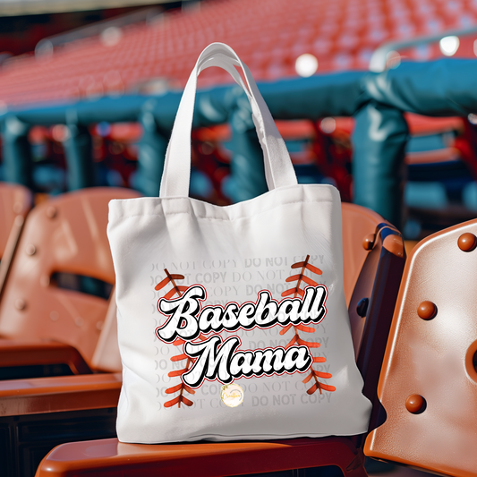 Baseball mama stitches bag