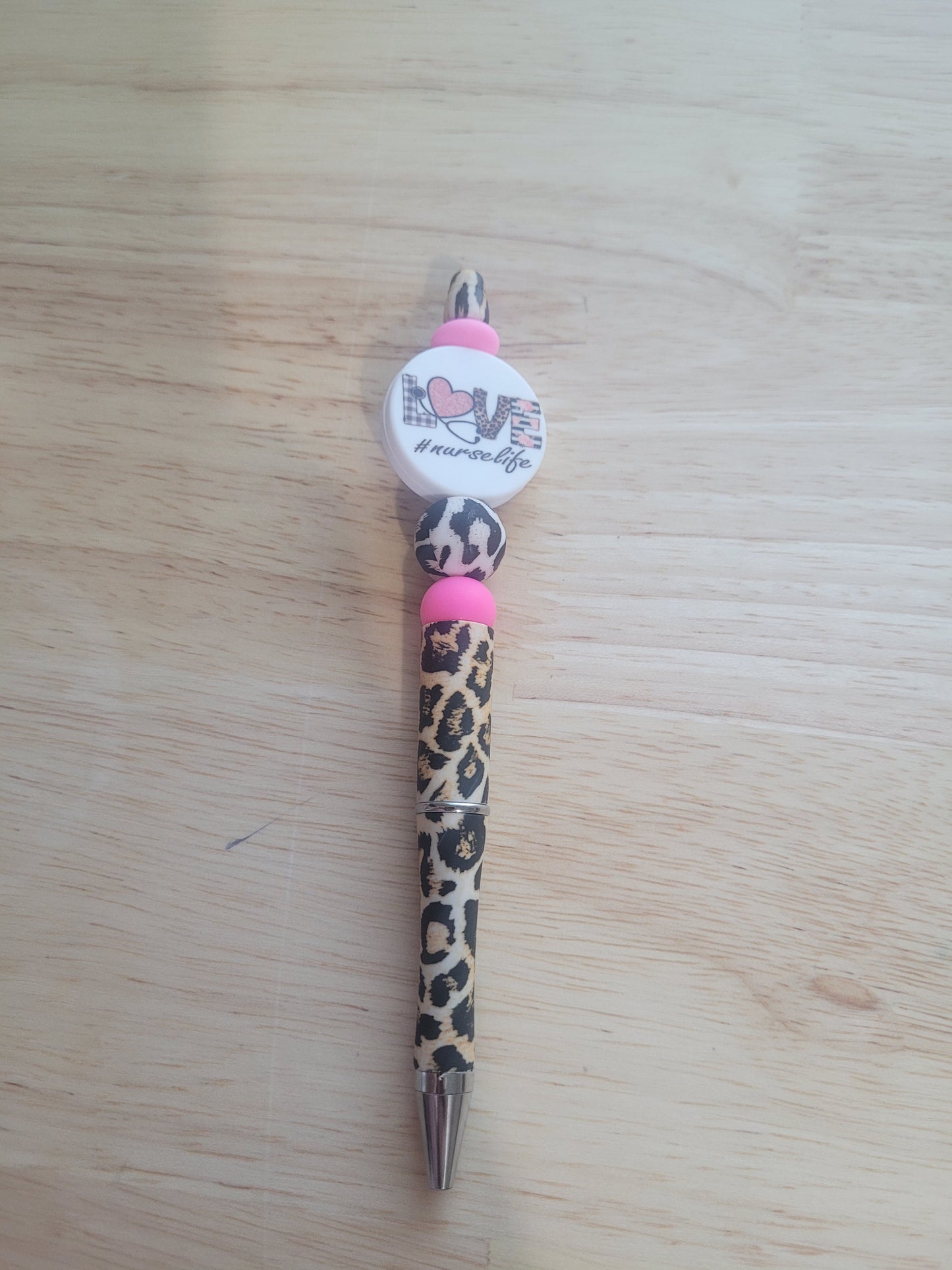 Leopard love nurse life pen