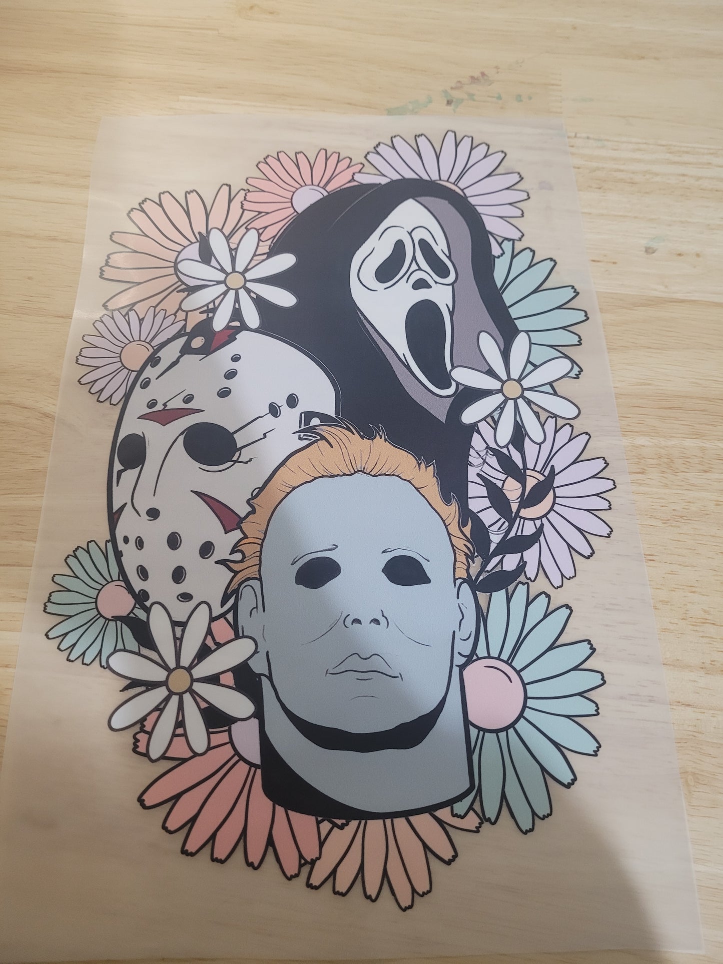 Floral horror boys screen-print