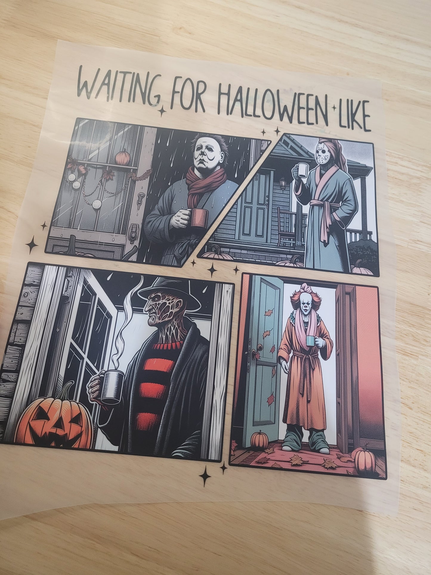 Waiting for halloween screenprint