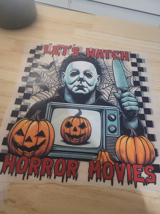 Let's watch horror movies (horror boys) screen-print