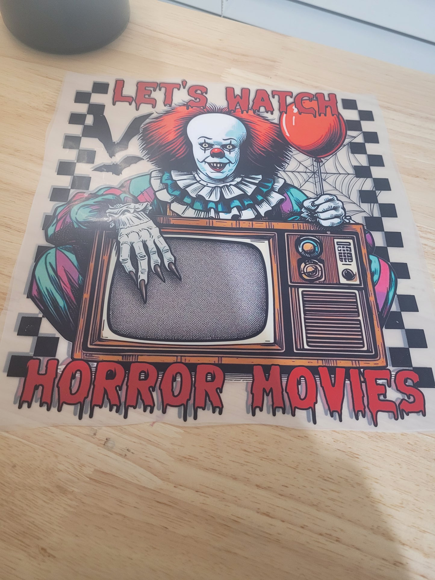 Let's watch horror movies (horror boys) screen-print