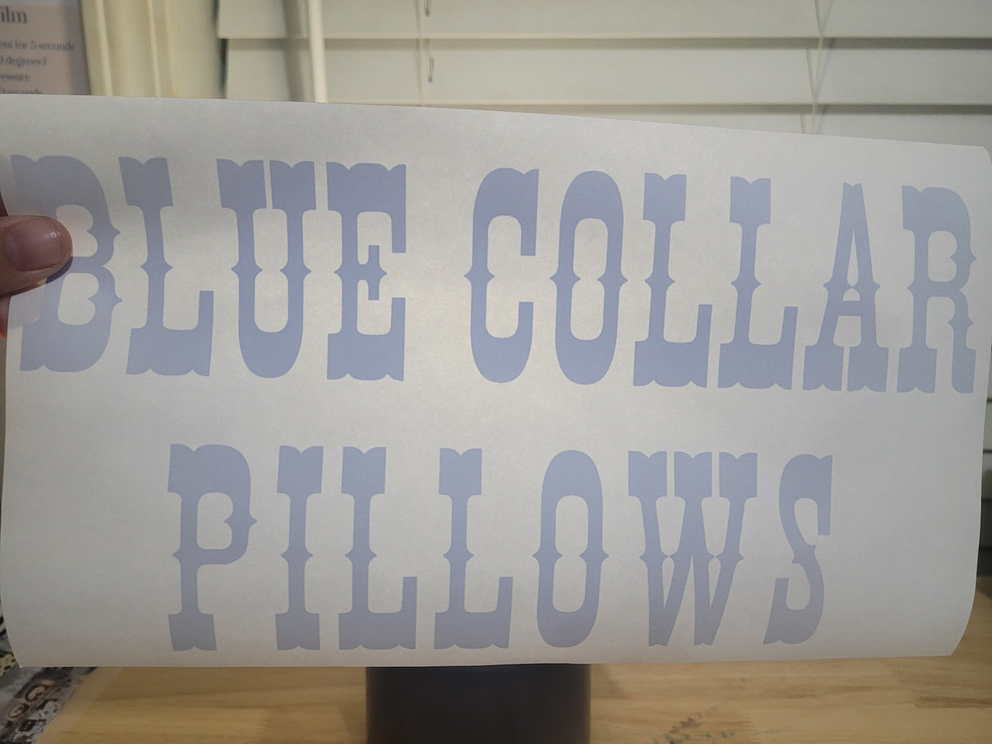 Blue Collar Pillows print