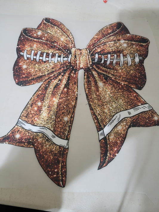 Football bows screen print