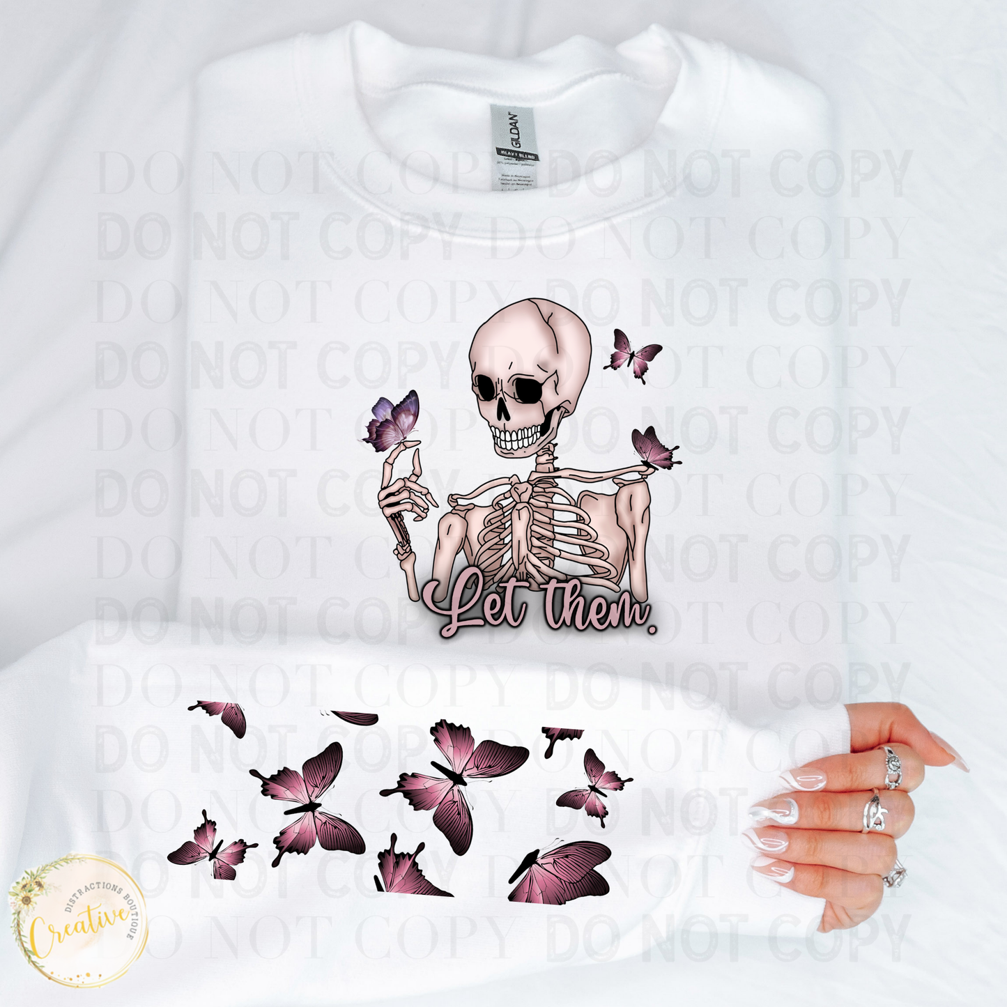 Let them butterfly skelly sweater