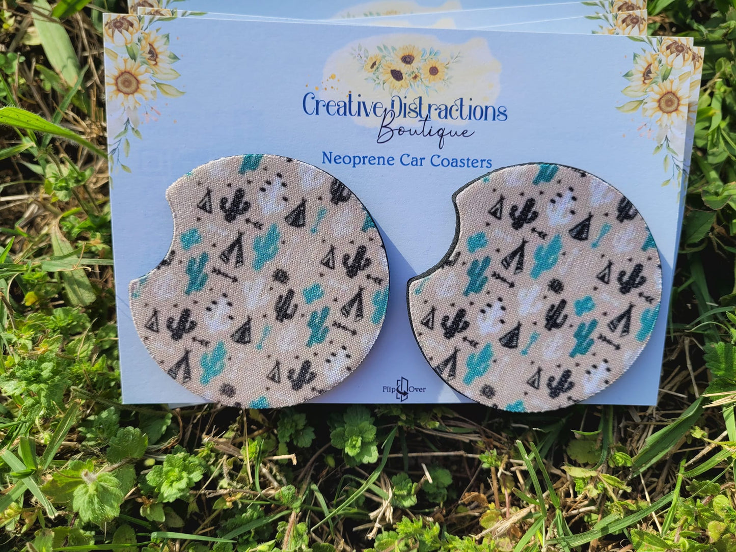 Western neoprene car coaster