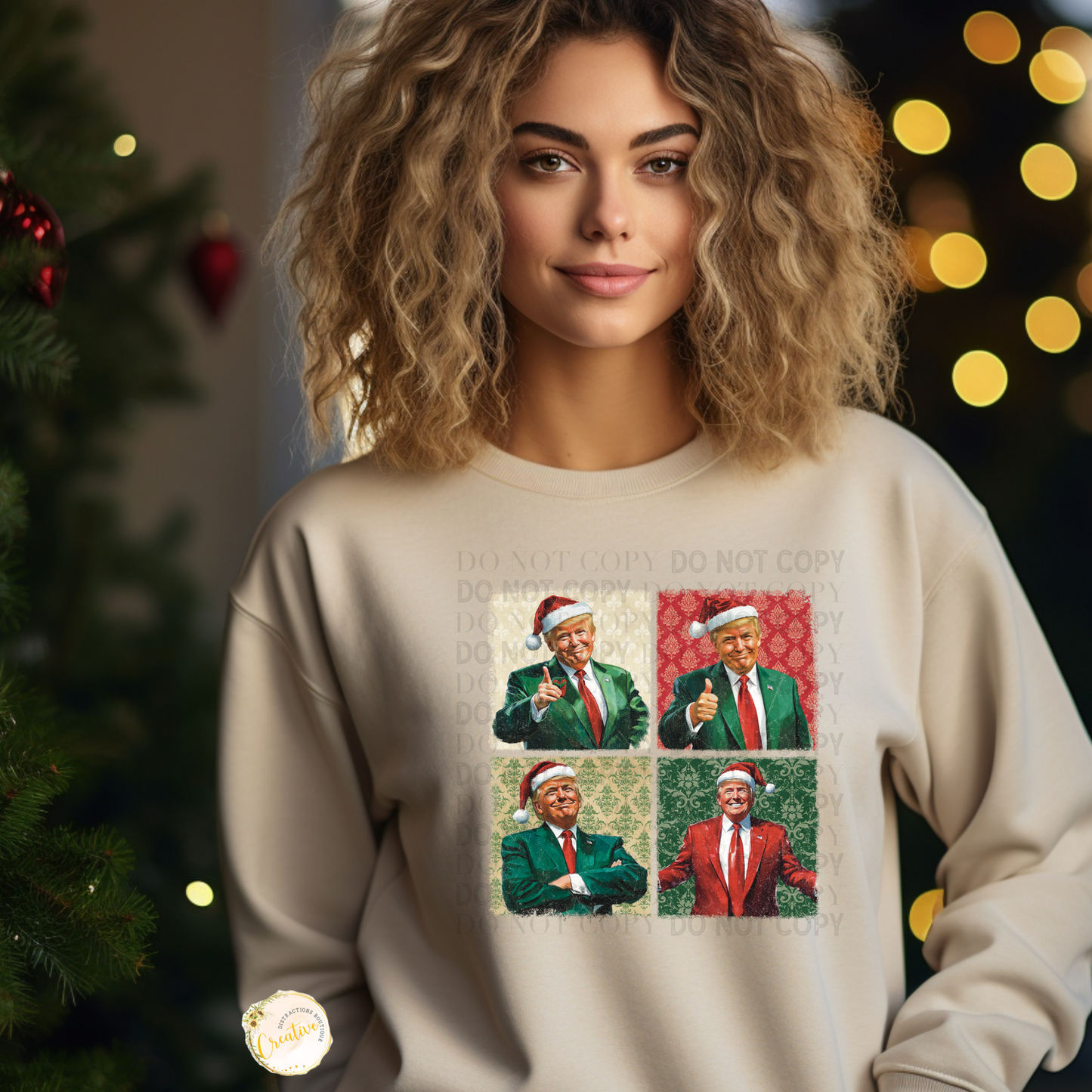 Retro christmas Trump