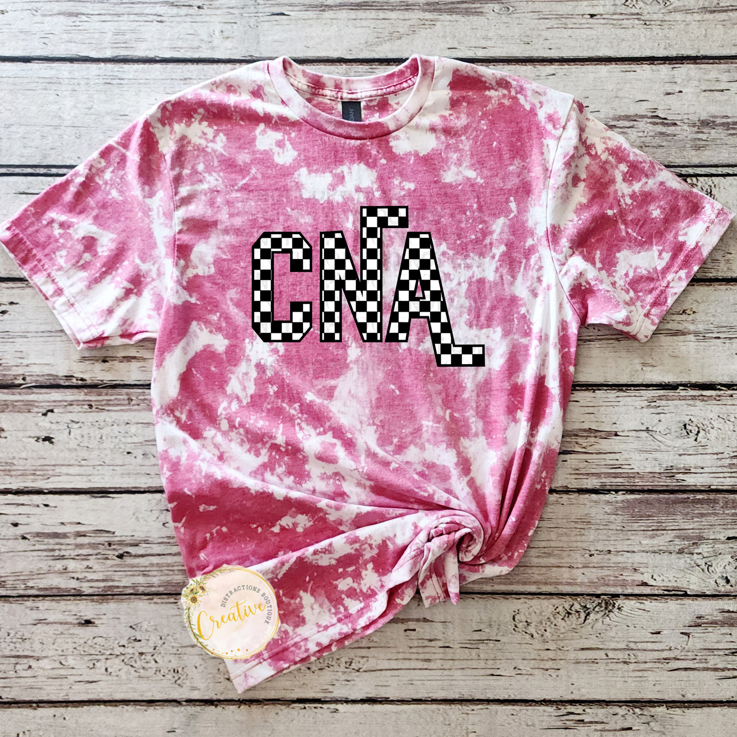 Checkered CNA tee