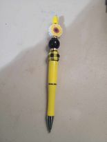 Plaid sunflower pen