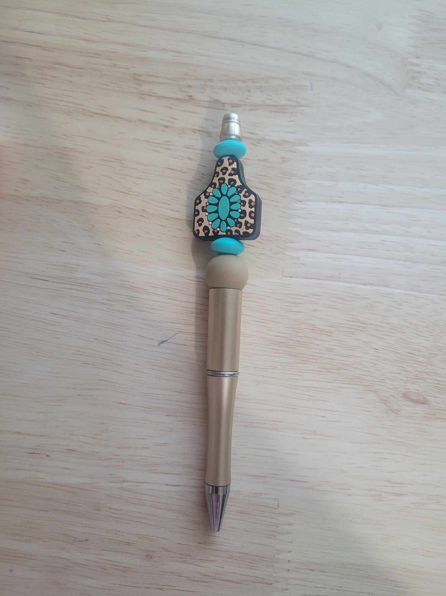 Turquoise beaded pen