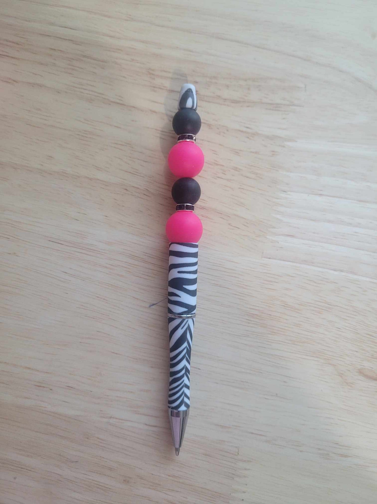 Zebra beaded pen