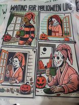 Waiting for halloween screenprint