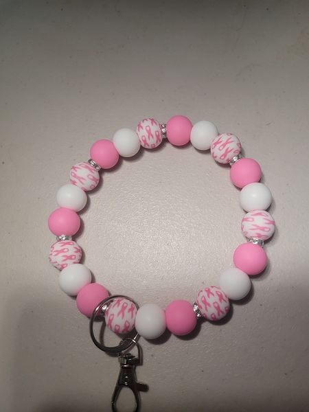 Breast cancer wristlet (for larger wrist)