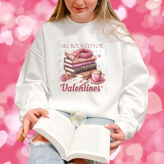 All booked for Valentines book stack tee