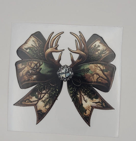 camo bow decal