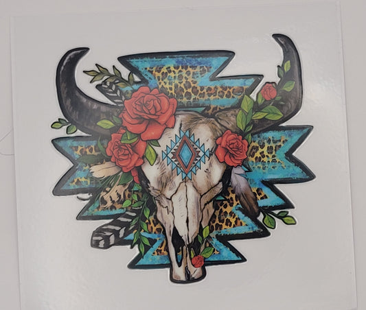 cow skull decal