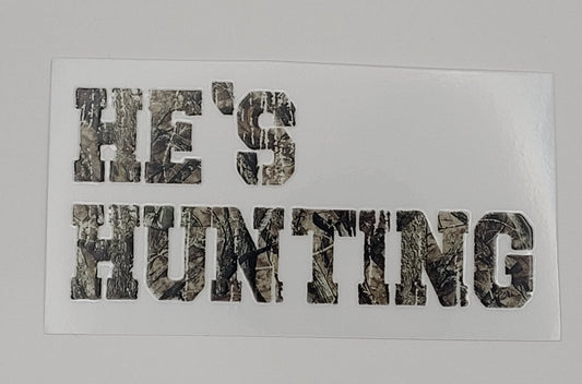 He's hunting decal