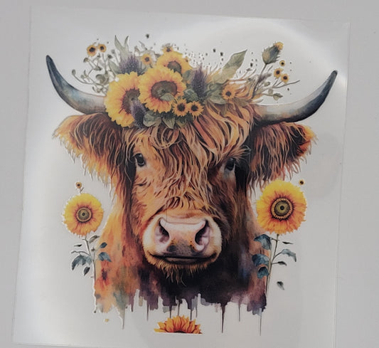 highland cow decal