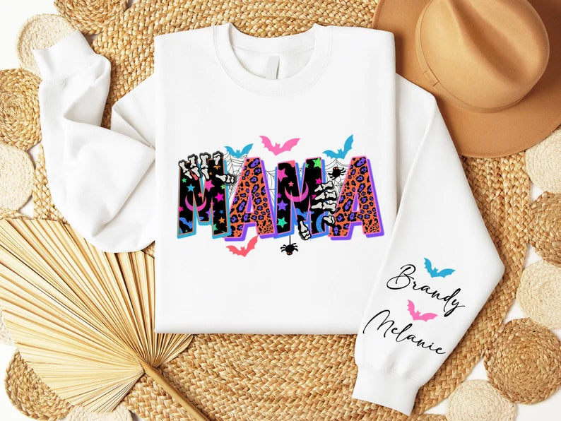 Mama with bats customized sweater