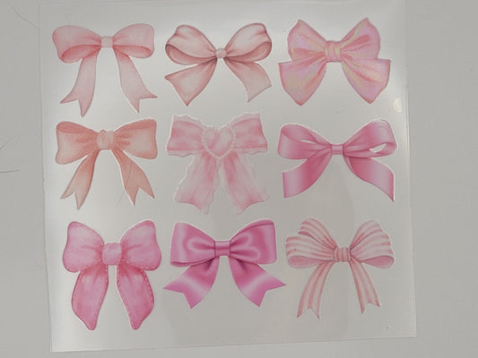 Pink bows decal