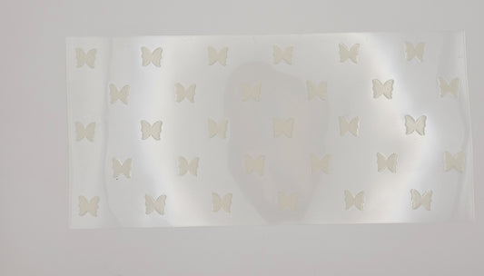 White butterflies cup wrap
